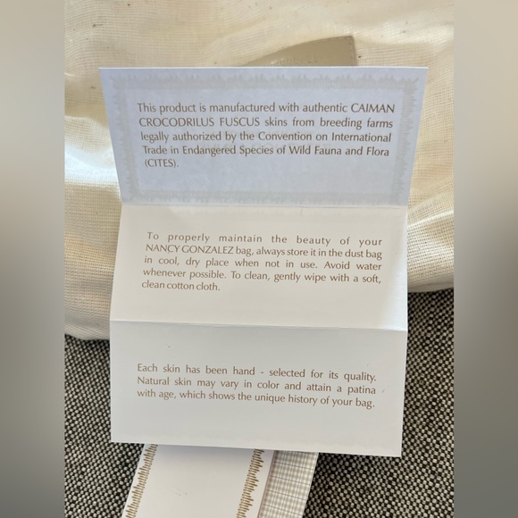 Nancy Gonzalez Authentic NEW REAL Crocodile Backpack, medium, dark gray - Picture 8 of 11